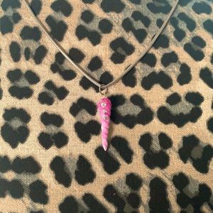 Girls hand made clay Unicorn 🦄 Horn pendant!
